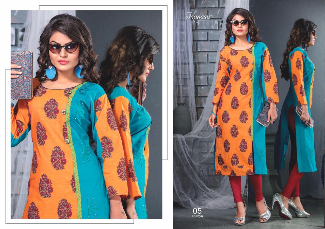 Kanasu Ananya South Cotton Designer Kurti Collection st Wholesale Price